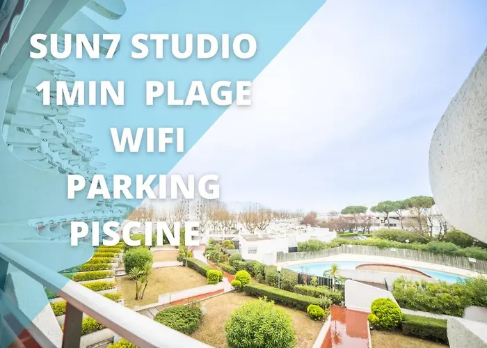 Sun7 Studio -Face Plage- Wifi-Parking -Piscine - Top Pros Servicesconciergerielagrandemotte